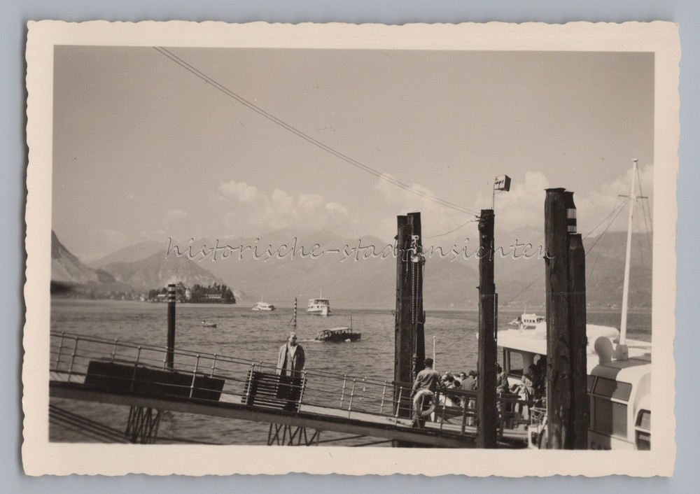 Lake Maggiore 1953 – Excursion Steamer Jetty Steamer Ships – Vintage Photo 1950s