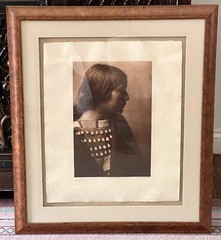 Framed Edward Curtis Arikara Girl C 1908 Christopher Cordozo