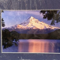 Sherrill SIGNED Matted Photo 8×10 Mt Hood Lost Lake Reflection Alpenglow VTG