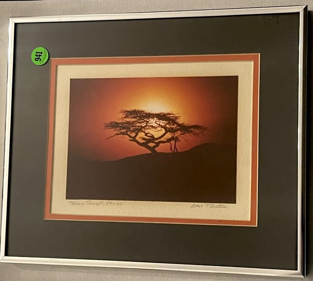 Signed Sunset Phil Rusten Photograph with frame
