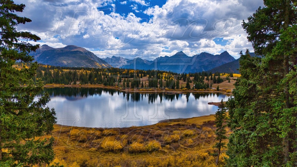 8»x12» matted photo print, fall at Molas lake, San Juan national forest
