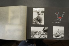 Photo album GDR travel pictures Bulgaria swimwear ticket drawing woman man view