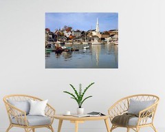 Nautical Sailboat Maine Camden Harbor Seascape Wall Decor Art Print Poster Pi…