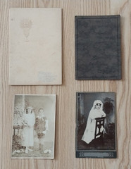 Vintage First Communion Photo Lot x4 1920s Argentina Uruguay Postcard Ephemera