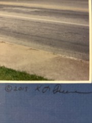 Kevin Greene Signed Framed Photograph Bubbles Railroad Overpass Graffiti Art