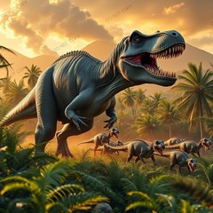 3 Digital Image Picture Photo Dinosaur Wallpaper Background Desktop Print AI Art