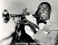 Louis Armstrong Playing His Trumpet 8.5×11″ Photo Print Jazz Music Scat Singer