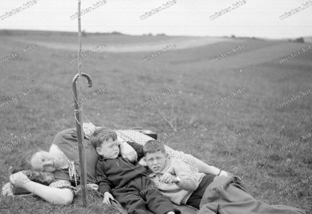 Vintage Photo Negative-1930-Young-cute-Boy-sleeping with mom-1