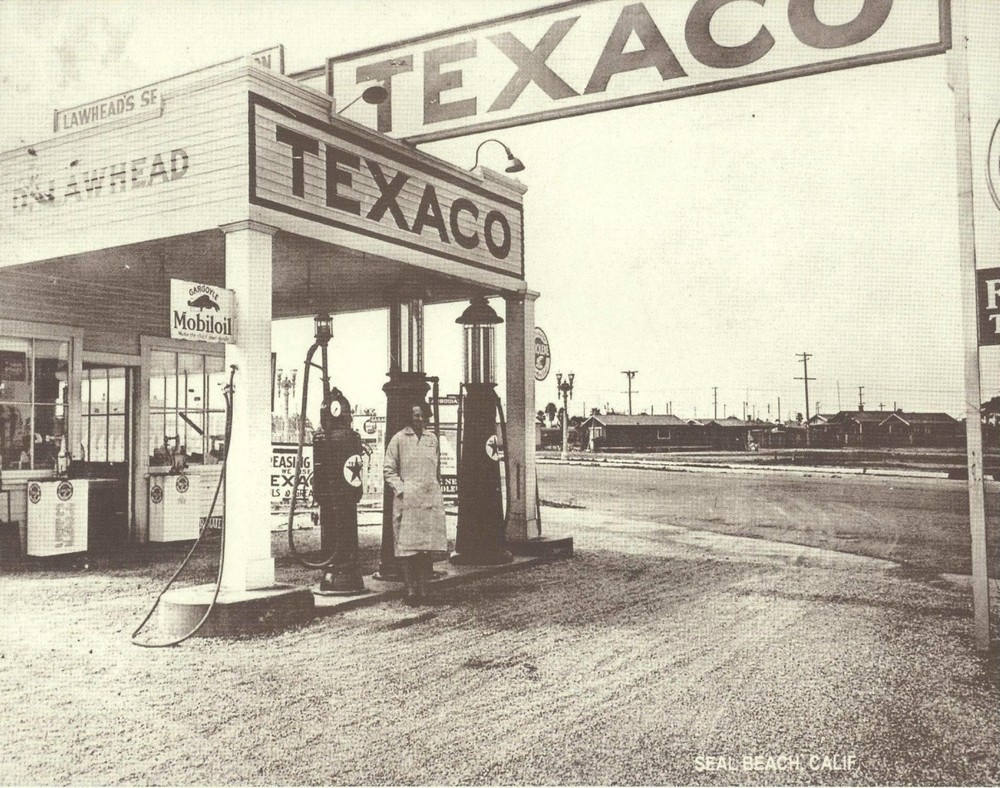 SEAL BEACH Lawhead TEXACO GAS STATION Photo Print 1613 11″ x 14″