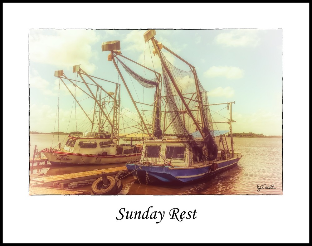 Sunday Rest Louisiana Shrimp Boats 11″ x 14″ Photography (20170702001811×14)