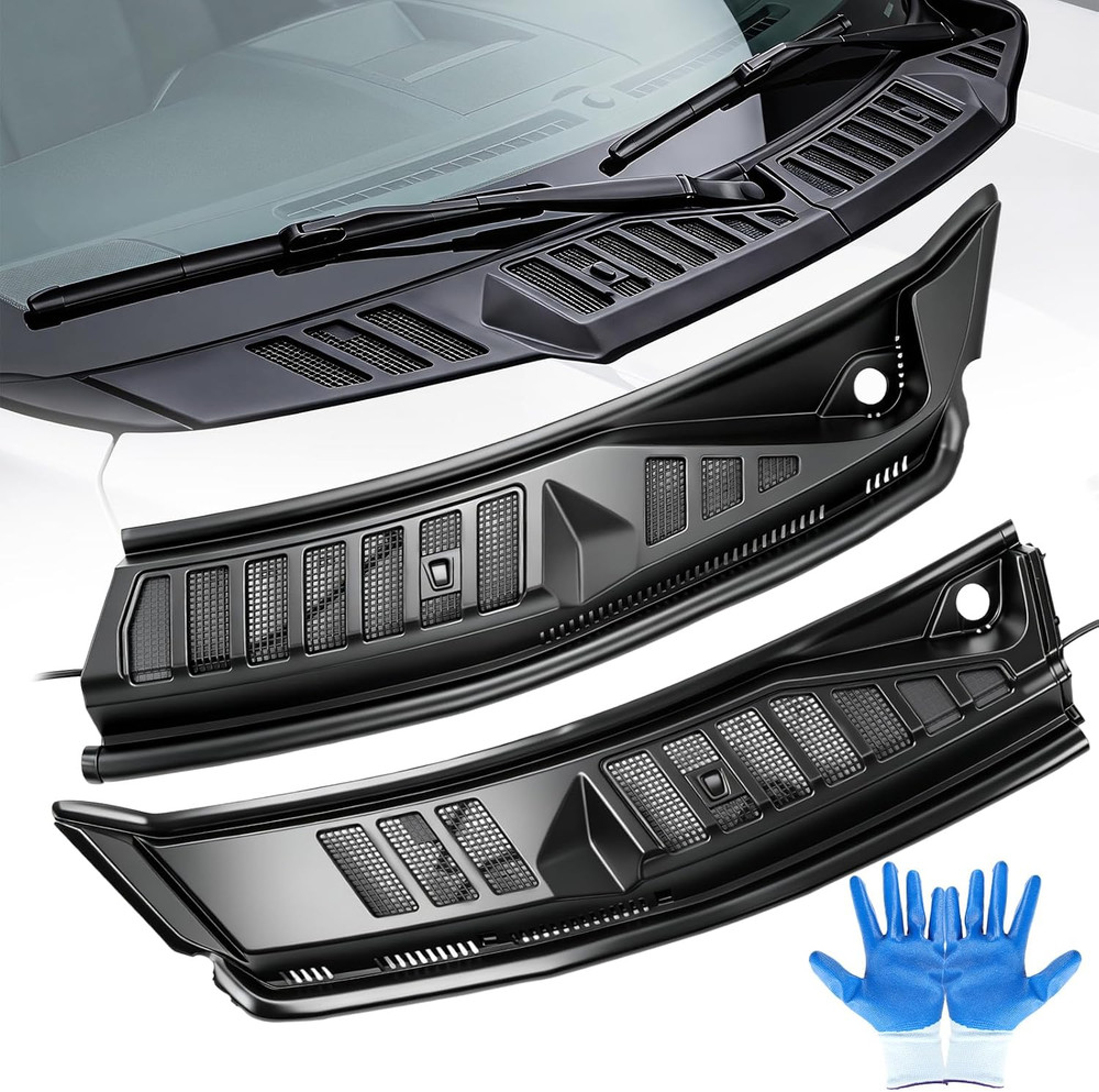 Windshield Wiper Cowl Cover Panel Grille Compatible with Ford F150 2015-2020, Le