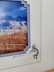 Signed James Thomson Wood Framed Photograph Rainbow Grand Canyon Snapshot 15×12