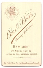 Photograph Carl Koch, Hamburg Neuerwall 30, portrait young man with small Ki