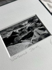 3 Black & White Minimal Modern Framed Photo Art Nature Titled Artist Signed