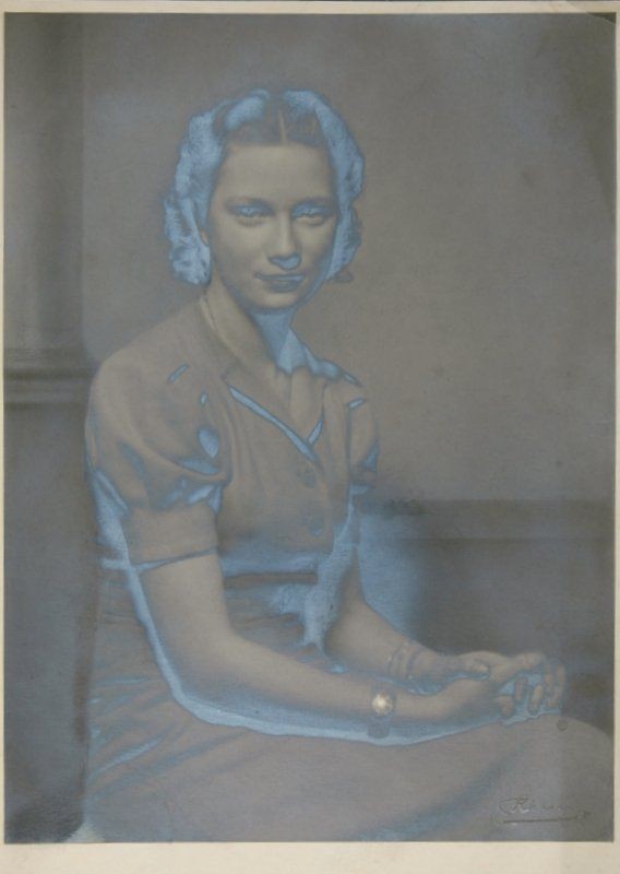 Half portrait sitting half right. Photograph (probably a gelatin silver print