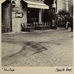 CONNIE BEGG Original Vintage Signed Paris Cafe Europe Cityscape Photograph Print