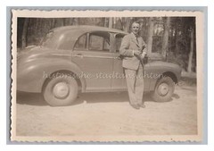 Man in Front of Car – Vintage Photo 1940s