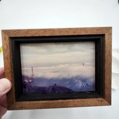 Vintage Dennis Barloga Gallery Framed Photograph San Francisco Golden Gate Beach