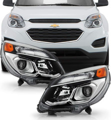 – for 2016-2017 Chevy Equinox Chrome Housing OE Style Projector Headlights Headl