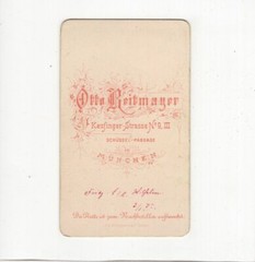 CDV Photo Soldier with Dedication – Munich 1877