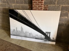 Brooklyn Bridge Plexi-Mount Black And White Photograph 87 X 58 1/2 Inches