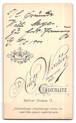 Photography Adolf Winkler, Görlitz, Berliner Straße 12, family portrait with two