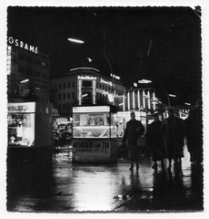 5 old photos at Kudamm Berlin 1958, 1950s, 14x17cm