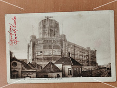 Postcard postcard Eindhoven Philips factory 1930 sent to Stuttgart MF2