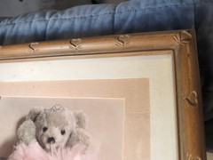 Vintage Framed Teddy Bear Picture By Lawrence Berman – Signed!