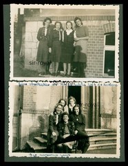 Bad Kudowa 1943 – Women in Front of House – Silesia 1940s – Poland – Photo 10x13cm