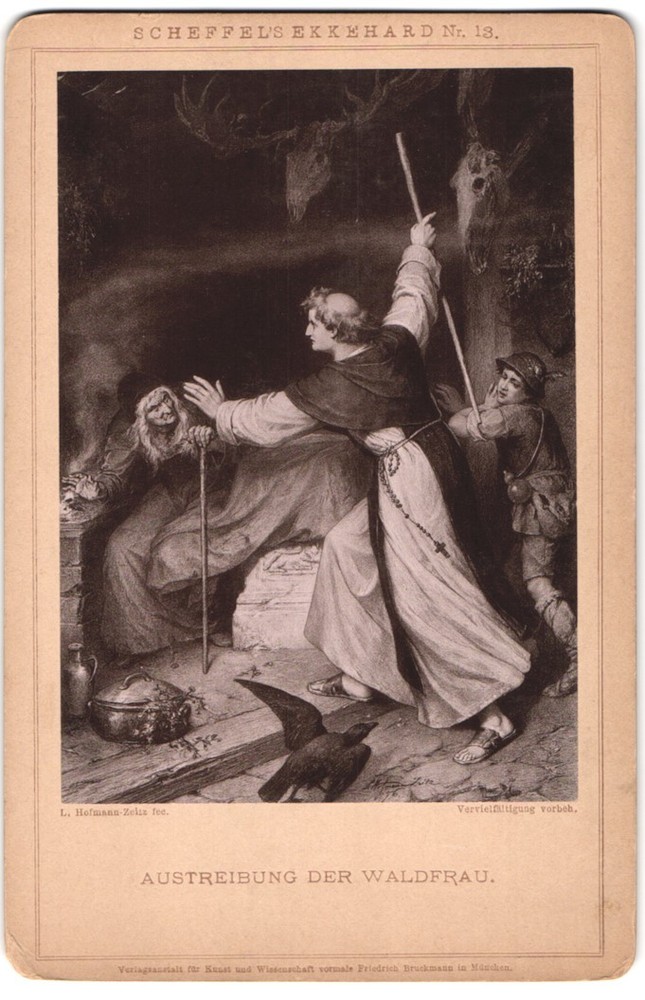 Photography Friedrich Bruckmann, Munich, painting expulsion of the forest woman, photo