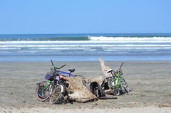 Costa Rica Nosara Photo of Bikes Canvas Surfing Beach Waves Wall Art Surfing