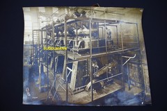 Antique Photo MAN Nuremberg Steam Engine 1916 Industrial Construction Engineering