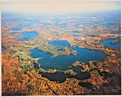 Birch Island Lake, Burnett County Voyager Wisconsin Aerial Photo. Frame Optional