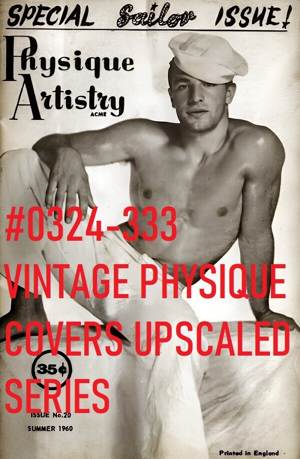 VINTAGE MALE PORTRAIT #0324-333 – upscaled covers series -free shipping in usa