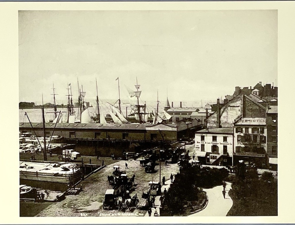 South Street Seaport NYC 1890 Art Photo Print Card Fotofolio 4”x6” New York