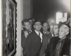 Vintage Archive Barite Photo 1961 Pablo Picasso at His Own Exhibition