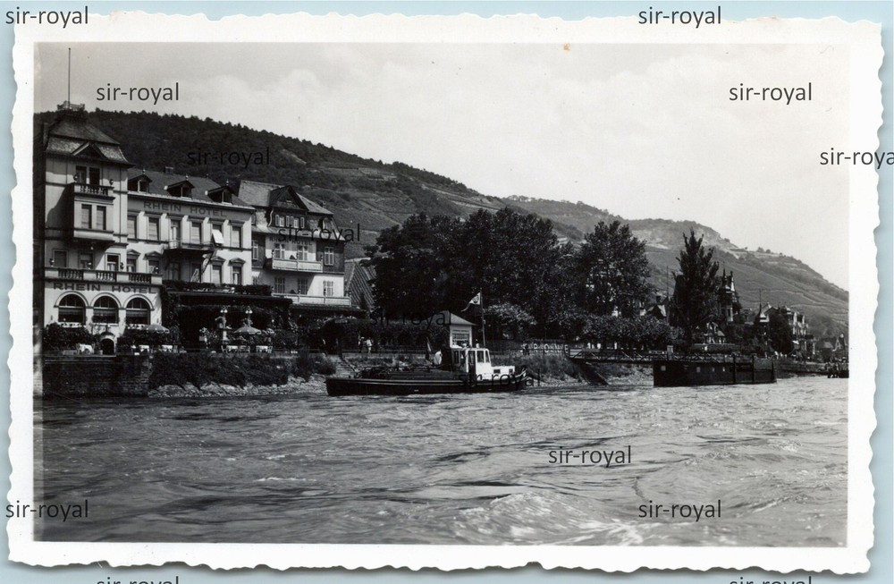Assmannshausen 1938 – Schrupp Rhein Hotel – 1930er – Foto 9x6cm