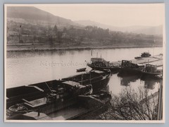 Neckargmünd Cargo Ships Old Photo 1950s 1960s