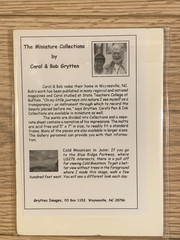 Bob Grytten Signed Miniature Landscape Photo – Cold Mountain in June – NC Artist