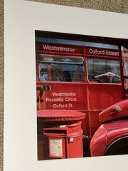 VTG ‘05 Signed JUREK NEMS 7.5”Photograph RED BUS WESTMINSTER COVENT GARDEN 10”Sq