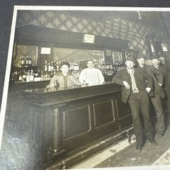 Vintage Early 1900’s Restaurant / Pub Owners Bartenders & Customers Photograph