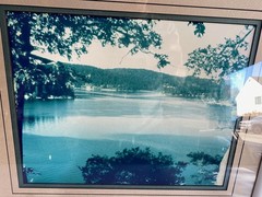 Lake Arrowhead Landscape Photograph Framed Art Gallery Sticker 21 x 18