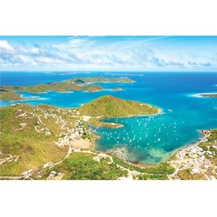 St John Beaches, US Virgin Islands, Coral Bay Aerial View Photograph Caribbean