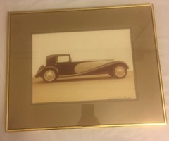 Luxury Automobile FRAme Art Print Signed William Plante/ No Frame