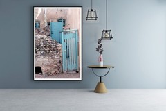 SET of THREE – Santa Fe Blue Door New Mexico Adobe Turquoise Photography Print