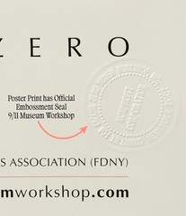 Ground Zero «WTC Cross» Poster Hand-Signed Gary Suson — 9/11 Museum Edition NYC