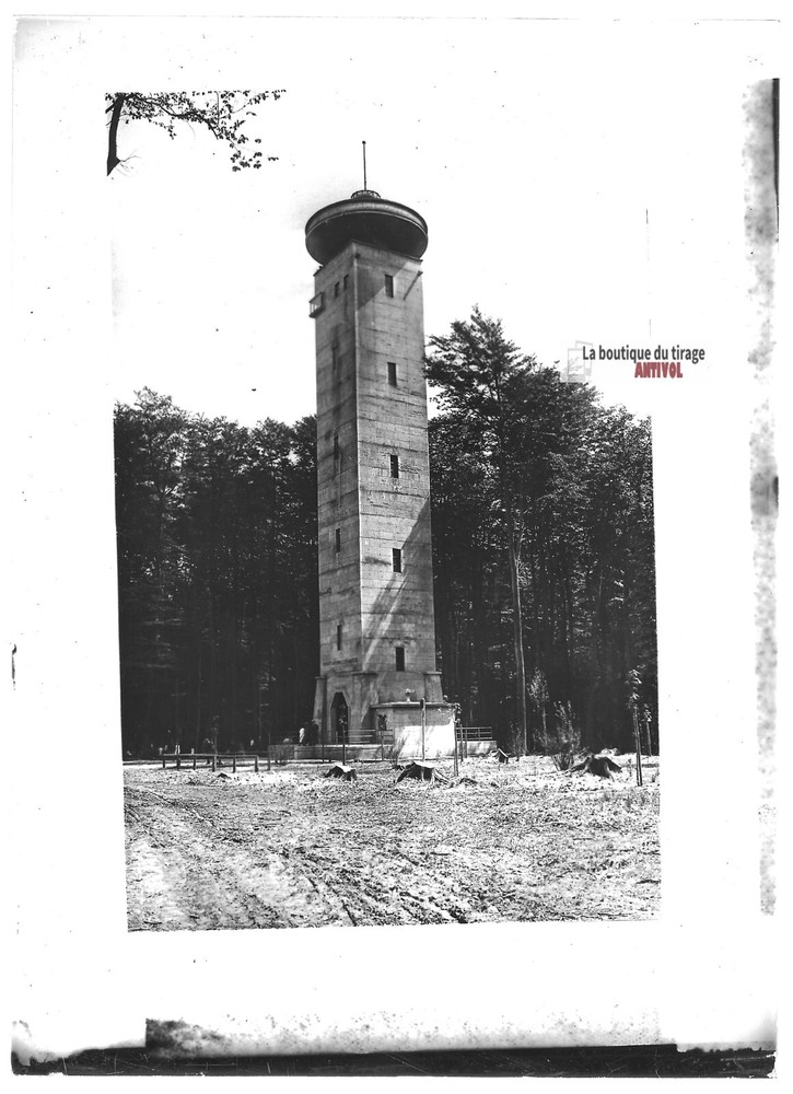 Glass Plate Vintage Black and White Positive Photo 13×18 cm Schwarzenbergturm