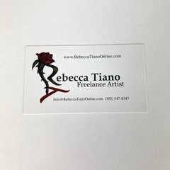Rebecca Tiano Photograph Matted Signed On Back Pumpkin Daschund Halloween