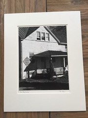 BRUCE BLUM SIGNED B&W Photo Print (10 1/2″X 13″) «Porch in Bright Sunlight «